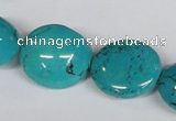 CNT36 16 inches 20*22mm oval natural turquoise beads wholesale