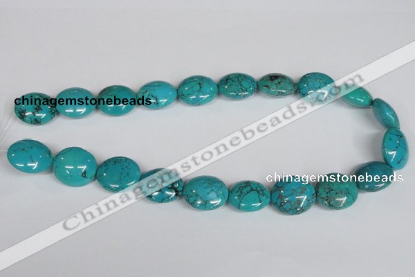 CNT36 16 inches 20*22mm oval natural turquoise beads wholesale