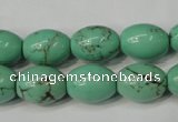 CNT370 15.5 inches 12*16mm rice turquoise beads wholesale