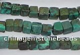 CNT400 15.5 inches 4*4mm cube turquoise beads wholesale