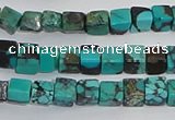 CNT401 15.5 inches 4*4mm cube turquoise beads wholesale