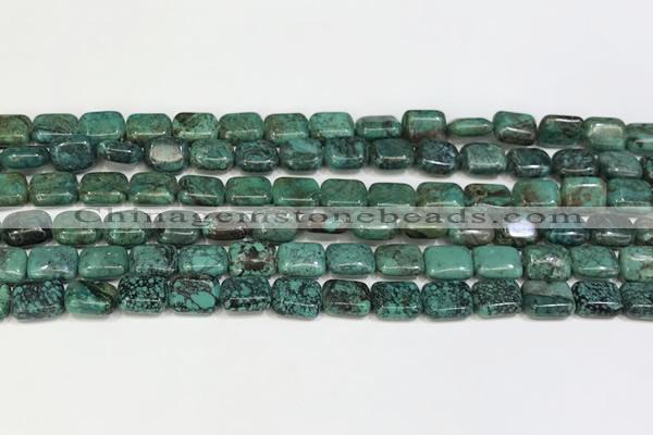 CNT509 15.5 inches  8*10mm rectangle turquoise gemstone beads