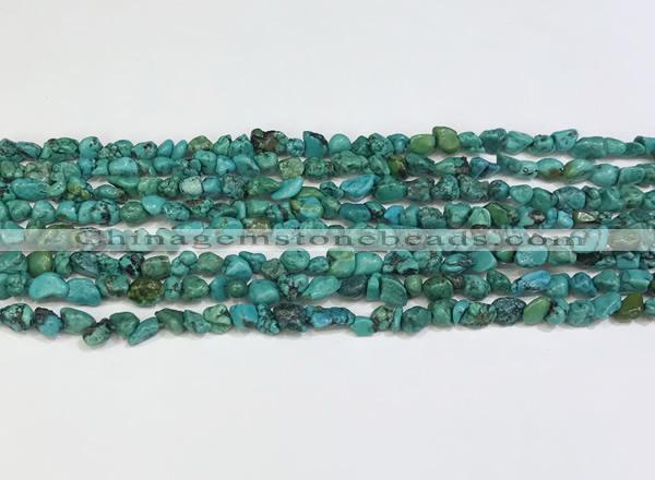 CNT518 34 inches 4*4mm - 5*7mm nuggets turquoise gemstone beads