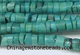 CNT530 15.5 inches 4mm - 4.5mm heishi turquoise gemstone beads