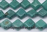 CNT550 15.5 inches 6mm diamond turquoise gemstone beads