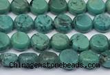 CNT558 15.5 inches 6mm flat round turquoise gemstone beads