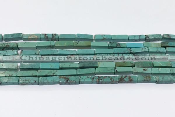 CNT568 15.5 inches 4*13mm cuboid turquoise gemstone beads