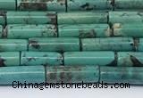 CNT569 15.5 inches 4*13mm tube turquoise gemstone beads