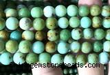 CNT582 15 inches 8mm round natural Mongolian turquoise beads
