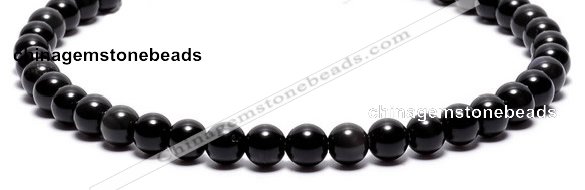 COB01 15 inches 6mm round black obsidian gemstone beads wholesale