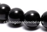 COB05 15 inches 14mm round black obsidian gemstone beads wholesale