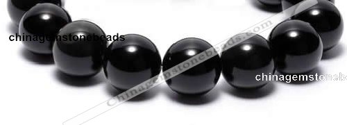 COB06 16 inches 16mm round black obsidian gemstone beads wholesale