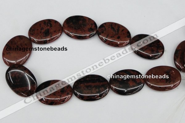 COB102 15.5 inches 30*40mm oval mahogany obsidian beads