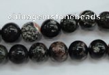 COB170 15.5 inches 10mm round snowflake obsidian beads