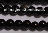 COB21 15.5 inches 4mm round black obsidian beads wholesale