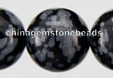 COB24 15 inches 10mm round snowflake obsidian gemstone beads wholesale