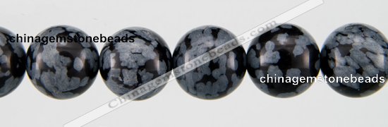 COB25 15 inches 12mm round snowflake obsidian gemstone beads wholesale