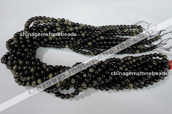 COB252 15.5 inches 6mm round golden obsidian beads wholesale