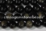 COB254 15.5 inches 10mm round golden obsidian beads wholesale