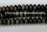 COB260 15.5 inches 5*8mm rondelle golden obsidian beads wholesale