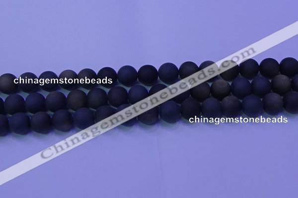 COB280 15.5 inches 10mm round matte golden obsidian beads wholesale