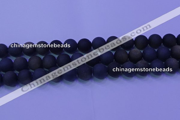 COB281 15.5 inches 12mm round matte golden obsidian beads wholesale