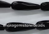 COB380 15.5 inches 10*30mm faceted teardrop black obsidian beads