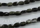 COB400 15.5 inches 5*7mm faceted oval black obsidian beads