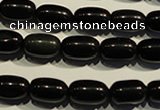 COB461 15.5 inches 8*12mm drum black obsidian beads wholesale