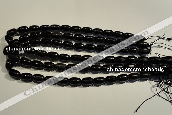 COB461 15.5 inches 8*12mm drum black obsidian beads wholesale