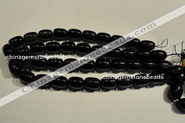 COB463 15.5 inches 12*16mm drum black obsidian beads wholesale