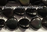 COB467 15.5 inches 10*10mm heart black obsidian beads wholesale