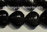 COB470 15.5 inches 16*16mm heart black obsidian beads wholesale