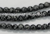 COB51 15.5 inches 6mm round Chinese snowflake obsidian beads