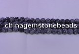 COB561 15.5 inches 6mm round matte snowflake obsidian beads