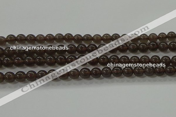 COB600 15.5 inches 6mm round ice black obsidian beads wholesale