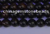 COB650 15.5 inches 4mm round gold black obsidian beads wholesale