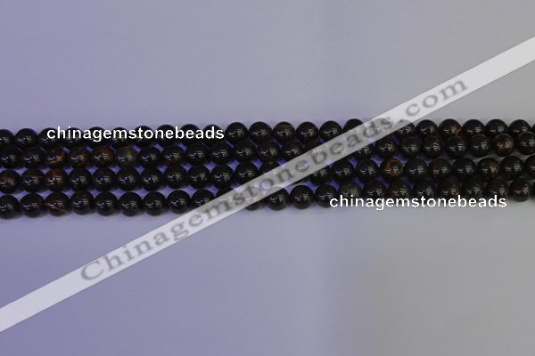 COB650 15.5 inches 4mm round gold black obsidian beads wholesale