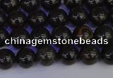 COB651 15.5 inches 6mm round gold black obsidian beads wholesale