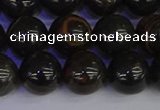 COB654 15.5 inches 12mm round gold black obsidian beads wholesale