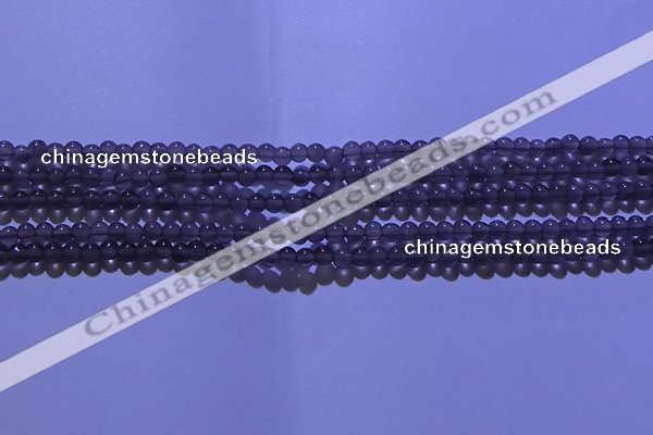 COB700 15.5 inches 4mm round ice black obsidian beads wholesale