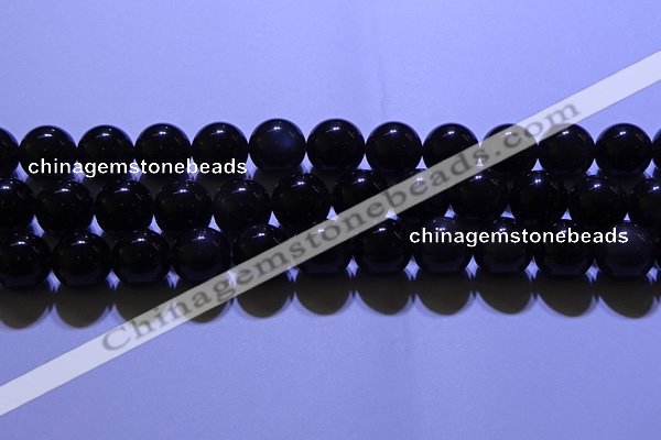 COB714 15.5 inches 12mm round ice black obsidian beads wholesale