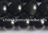 COB722 15.5 inches 8mm round black obsidian gemstone beads