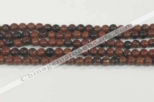 COB750 15.5 inches 4mm round mahogany obsidian beads wholesale