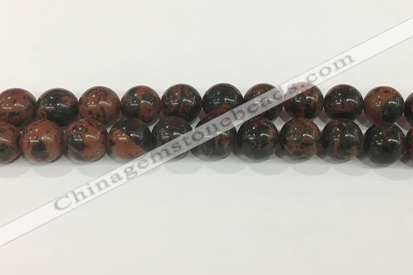 COB755 15.5 inches 14mm round mahogany obsidian beads wholesale