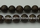 COB800 15.5 inches 4mm round red snowflake obsidian beads