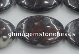 COJ03 15.5 inches 22*30mm oval blood jasper gemstone beads