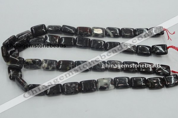 COJ05 15.5 inches 13*18mm rectangle blood jasper gemstone beads