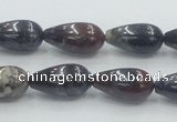 COJ08 15.5 inches 10*20mm teardrop blood jasper gemstone beads