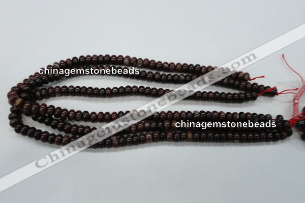 COJ10 15.5 inches 5*8mm rondelle blood jasper gemstone beads